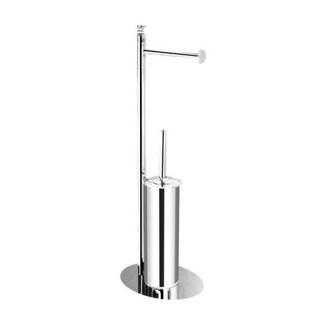 PIANTANA COLONNA PORTA SCOPINO BASE OVALE Misura: Cromo