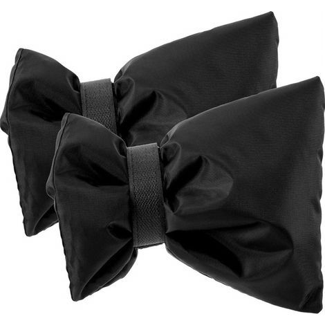 Funda protectora de 2 piezas para grifos de exterior, funda de protección térmica para grifos de jardín en invierno, funda aislante térmica, protección contra heladas, nieve, lluvia y frío (negra). (1/5)
