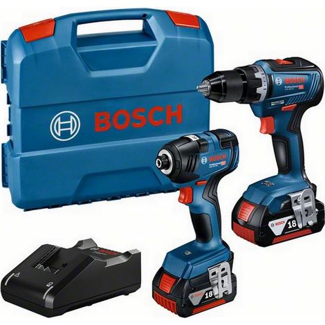Bosch Professional Bosch Combo Kit: Akku-Drehschlagschrauber GDR 18V-200 + Akku-Bohrschrauber GSR 18V-55 (1/5)