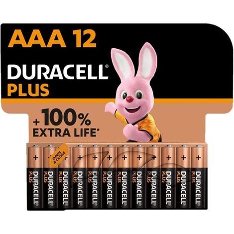 DURACELL PLUS POWER 100 PILA ALCALINA AAA LR03 BLISTER12