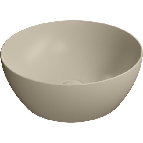 Vasque à poser PURA en céramique Ø 42 cm, creta mat (1/2)