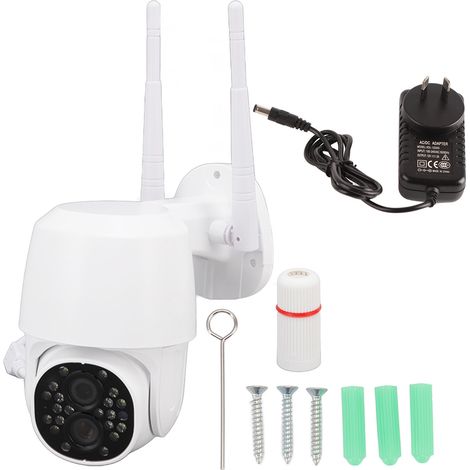 Caméra de surveillance WiFi PTZ 1080P 2MP, vision nocturne, audio bidirectionnel, IP67 étanche, surveillance via application, prise AU (1/5)