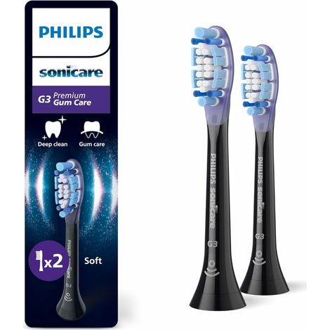 Philips Sonicare C3 Premium Gum Care HX9052/88 Schallzahnbürstenköpfe, Schwarz