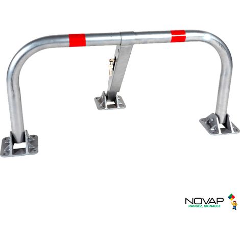 Novap – Arceau de parking en acier laqué avec serrure – Dimensions 1000 x 480 x 450 mm – Fixations au sol fournies – 6100522