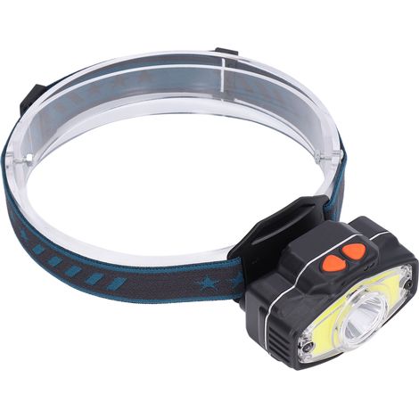 Lampe frontale COB ultra lumineuse, rechargeable USB, étanche, idéale pour camping et randonnée (1/5)