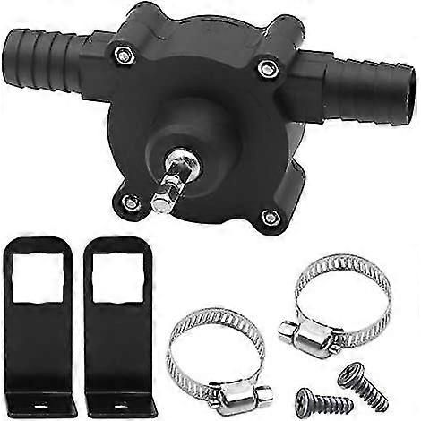 Minibomba eléctrica portátil para taladro, bomba de agua manual para taladro, bomba de transferencia manual autocebante para aceite líquido y agua con motor diésel para bombeo rápido de agua. (1/5)