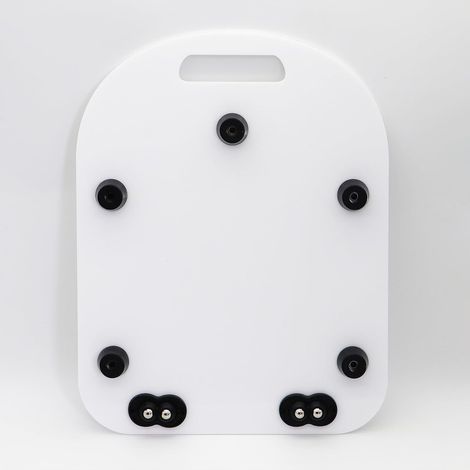 [MAI USATO]Guide scorrevoli da cucina per piano di lavoro, guide versatili in acrilico per mixer, base scorrevole per piano di lavoro mobile per Thermomix TM6 TM5, bianco (1/5)