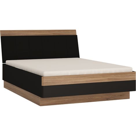 Bett 140cm, Eiche mit schwarz matt, MANAGUA-129 (1/5)