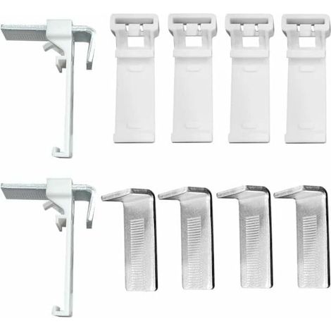 Supports de fixation pour stores enrouleurs (lot de 6) sans perçage. Supports de fixation Duo pour stores enrouleurs en PVC, fenêtres et cadres de portes en bois. (1/5)
