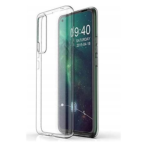 FUNDA PARA HUAWEI P SMART 2021, FUNDA TRANSPARENTE DE SILICONA ULTRA DELGADA TRANSPARENTE + CRISTAL (1/5)
