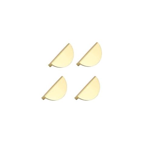 Set di 4 maniglie in metallo per cucina, maniglie per mobili in metallo dorato, maniglie per armadi in metallo dorato, per mobili da ufficio, guardaroba - Crezuo (1/4)