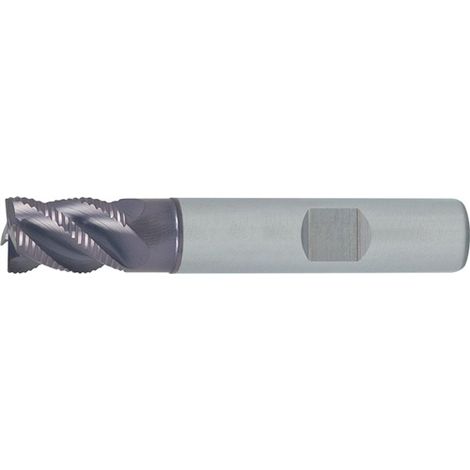 Schaftfräser DIN6527K Typ NR D.8mm VHM TiAlN 4 Schneiden kurz