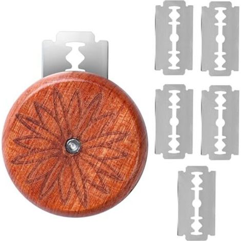 Couteau à pain rond professionnel pour boulanger – lame en acier inoxydable, 5 lames interchangeables, outil de façonnage DIY pour pâtisserie