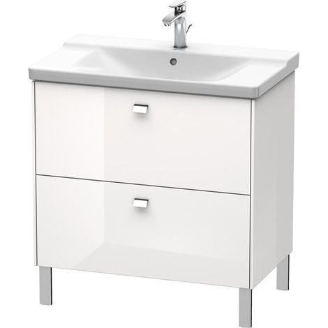BRIOSO Mobile lavabo Griffe cromo 691x820x479mm bianco lucido