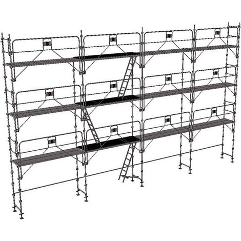 Ponteggio 104m² - Struttura + Piani + Parapetto - MEKA48P-104-SP (1/5)