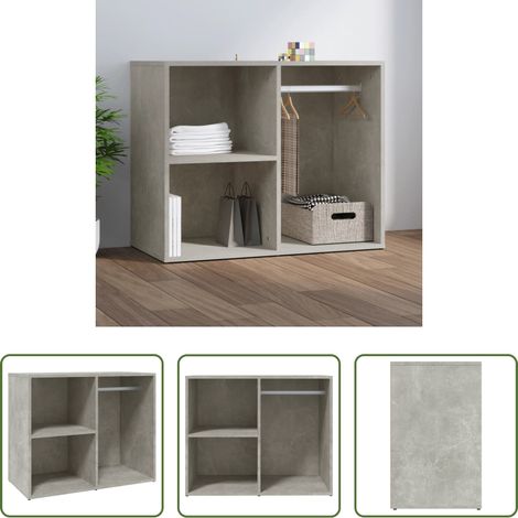 Schminktischregal - Regal für Schminktisch Betongrau 80x40x65 cm Holzwerkstoff (1/5)