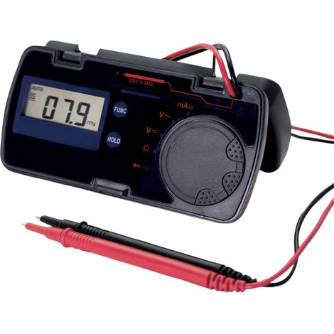 Multimètre digital ultra-compact de poche, 7 fonctions, calibrage auto, 300V, cat III, garantie 3 ans - Tibelec (1/5)