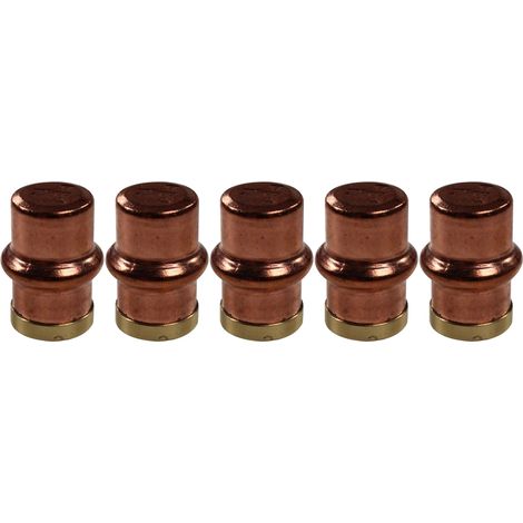 Lot de 5 Boutons de Meuble Matière Cuivre Laiton "Vintage-Rétro" - Ø14 - Arcanaute (1/2)