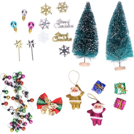 Sapin de Noël miniature pour maison de poupée, à monter soi-même, finitions soignées, aspect adorable. (1/5)
