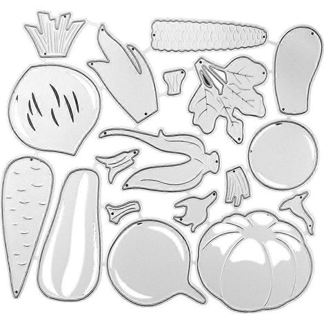 Gemüse-Stanzformen aus Metall, Schablone, Scrapbooking, DIY-Album, Stempel, Papierkarten, Prägung, Dekoration, Basteln