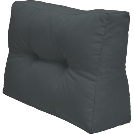 Beautissu – Coussin palette outdoor 60x40cm – Housse 160g/m² avec boutons décoratifs – Rembourrage en flocons pour confort optimal