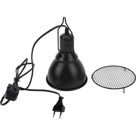 Armature d'éclairage pour reptiles avec douille E27 - Lampe chauffante UVA/UVB pour terrarium - Compatible prise EU 250V (1/5)