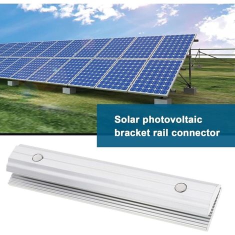 Lot de 4 connecteurs profilés en aluminium pour panneau solaire - 15 x 4 cm