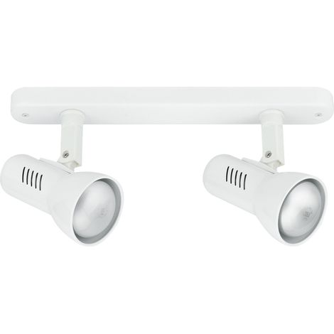 "Spot CARRERA in metallo bianco con due diffusori orientabili" (1/2)