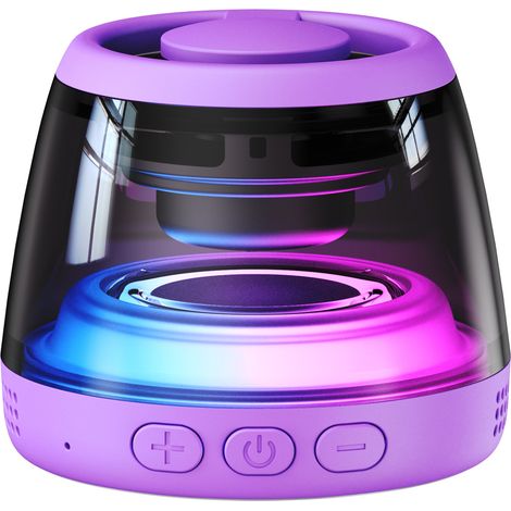 Support magnétique violet pour téléphone, enceinte Bluetooth portable avec éclairage RGB et caisson de basses, enceinte (1/5)