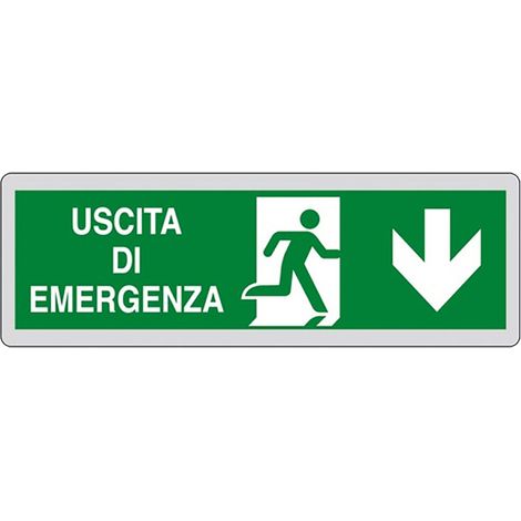 Etichetta Segnaletica Uscita Emergenza in Basso Eurosignals (1/2)