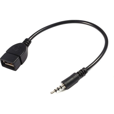 Câble Adaptateur Audio 3.5mm Jack Mâle vers USB-A Femelle pour Connexion OTG (1/4)