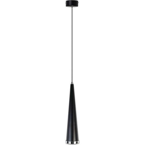 TRADE SHOP - Lampadario Da Soffitto A Sospensione Plafoniera Conica Lampada Sospesa Gu10 B07 - Nero (1/2)