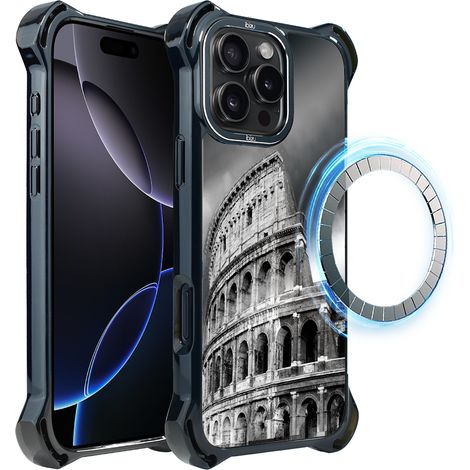 Hülle für iPhone 16 Pro Max ibizu DropGuard Ultra mit MagSafe, Noir City, Colosseum (1/5)