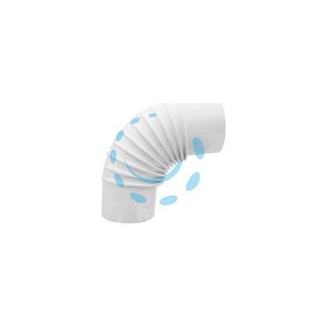 GOMITO A 90° PORCELLANATO PER STUFE A LEGNA BIANCO LUCIDO - ø cm.10