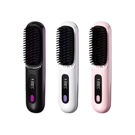 Brosse lissante Cheveux Courts sans fil (blanc) (1/2)