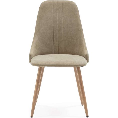Pack de 4 sillas para cocina o comedor Diego tapizado textil verde, 91cm(alto) 50cm(ancho) 57cm(fondo) (1/4)