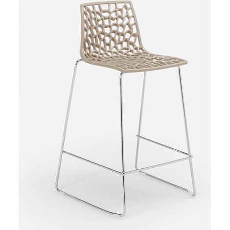 Sgabello design Grand Soleil bar cucina 64cm Mini Spider - Beige