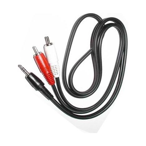 CABLE AUDIO MINI JACK 3.5MM MACHO a 2 RCA MACHO 2.5M