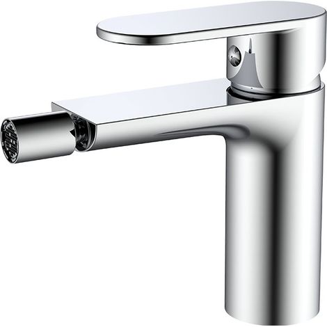 Grifo bidé monomando Baikal Cromo, con aireador Neoperl, cartucho cerámico, material inoxidable AISI 304, grifería de baño moderna, ahorro de agua
