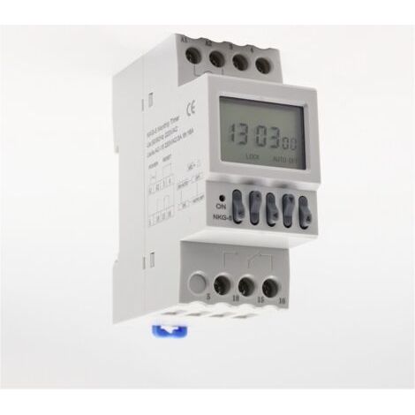 NKG5 micro-ordinateur numérique à double canal, interrupteur de minuterie, relais, contrôleur d'éclairage public, retard de cycle mensuel 1 (cycle annuel 220 V) (1/5)