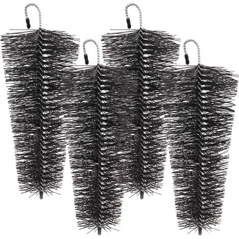 XPOtool Spazzola conica per pluviali grondaie, Set 4 spazzole a cono 25 cm 8–12 cm Protezione da foglie e martore