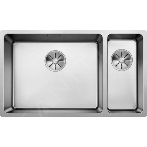 Lavabo gauche ANDANO 500/180-U en acier inoxydable finition satinée (1/3)