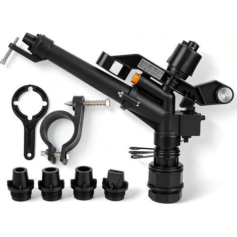 Irrigation Sprinkler, 1.5" to 1" Female Thread Adjustable 360 Degree Rotary Swing Arm, Agricultural Irrigation Sprinkler (1/5)
