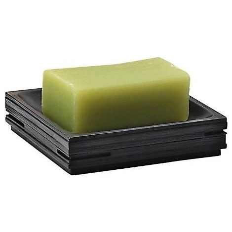 Porte savon noir en forme de carré
