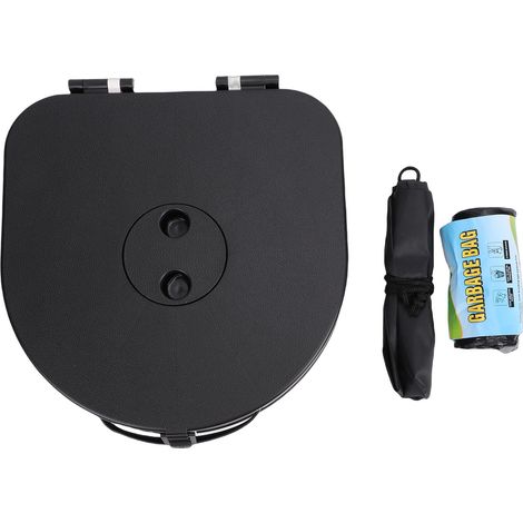 Ortviai Toilette Portable Rétractable pour Camping – Hauteur Réglable, Matériau PP Résistant, 150 kg, Gris Foncé (1/5)