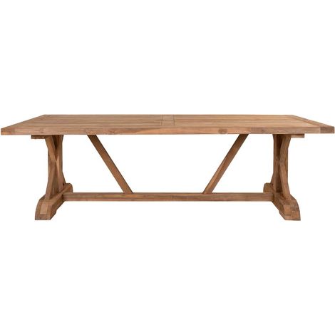 Table de jardin en teck 240x100x75 cm 8 personnes (1/5)