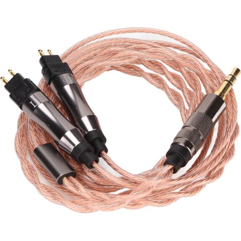 Câble pour casque Sennheiser avec fiche droite plaquée or 3,5 mm pour HD414, HD650, HD600, HD580 et HD565 (1/5)