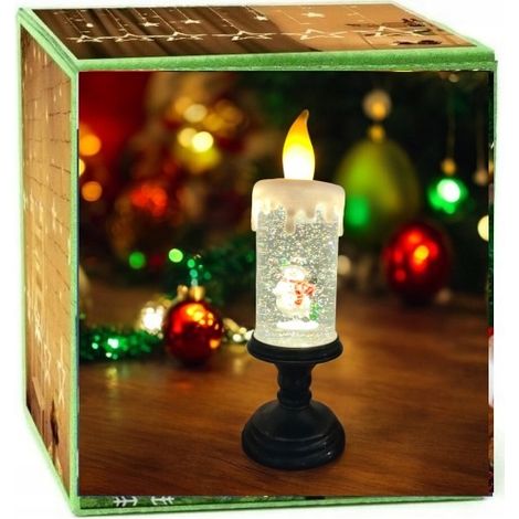 DECORAZIONE NATALIZIO CANDELA LED ILLUMINATA XXL 31CM CANDELA NATALIZIO (1/5)