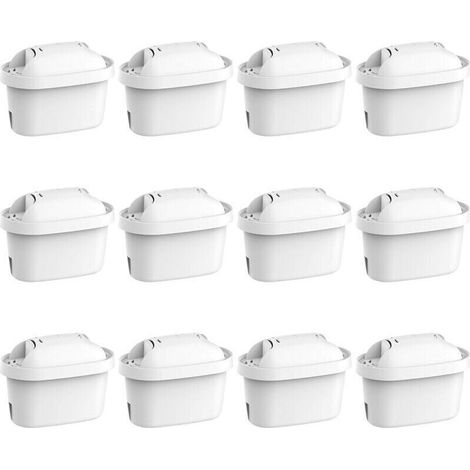 Cartouche Filtrante pour Carafe Pack 12, Filtres à eau Universel pour Brita Maxtra Carafe Filtrante Bouilloire (1/4)