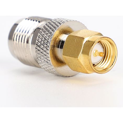 Adaptateur convertisseur de connecteur coaxial RF TNC femelle vers SMA mâle (2 pièces) (1/5)